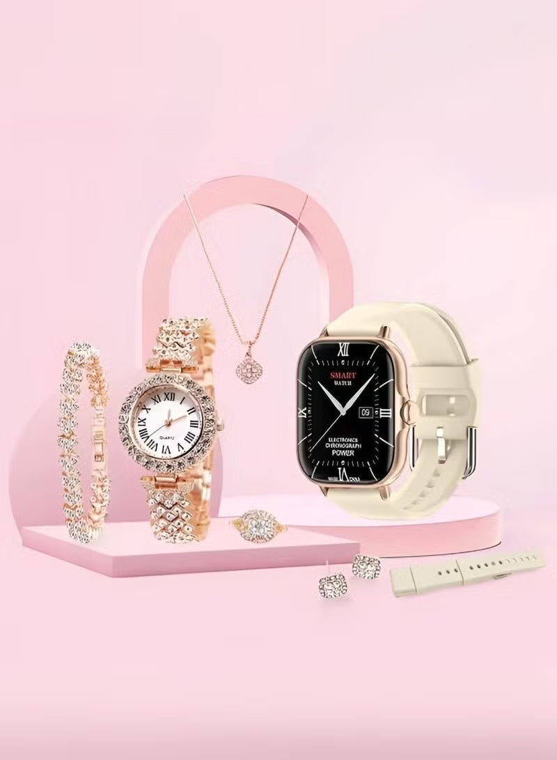 A58 Plus 6 IN 1 Smartwatch Set