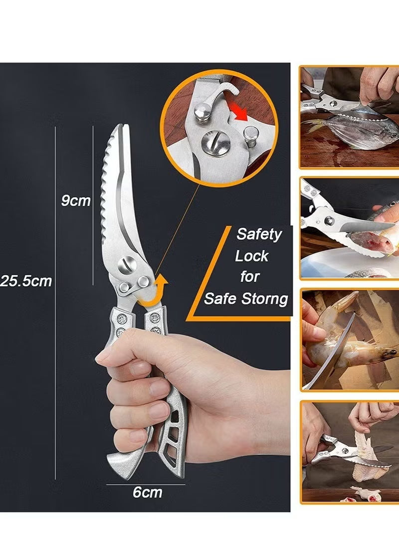 Heavy-Duty Poultry Shears – Stainless Steel Kitchen & Meat Scissors