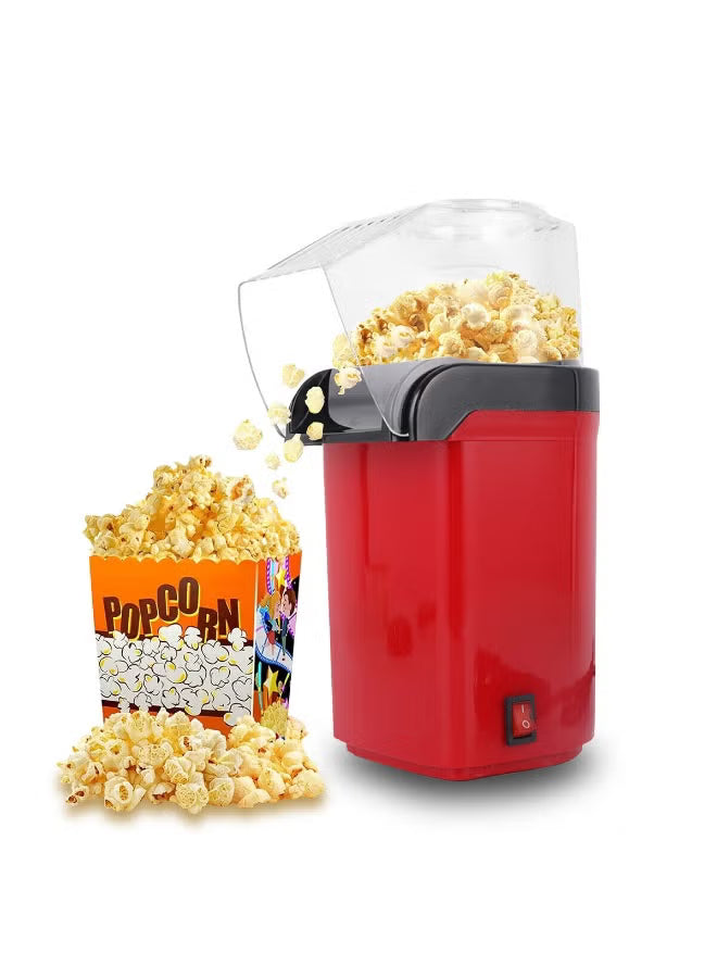 Mini Hot Air Popcorn Maker – Easy-Clean, No-Oil Party Popper (Red)