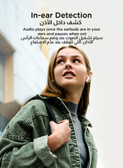 سماعات Joyroom JR-T03S Pro Max – بلوتوث 5.3، صوت Hi-Fi بجهير عميق، أبيض
