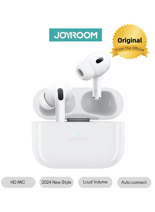 **Joyroom JR-T03S Pro Max Earbuds – Bluetooth 5.3, Hi-Fi Deep Bass, White**