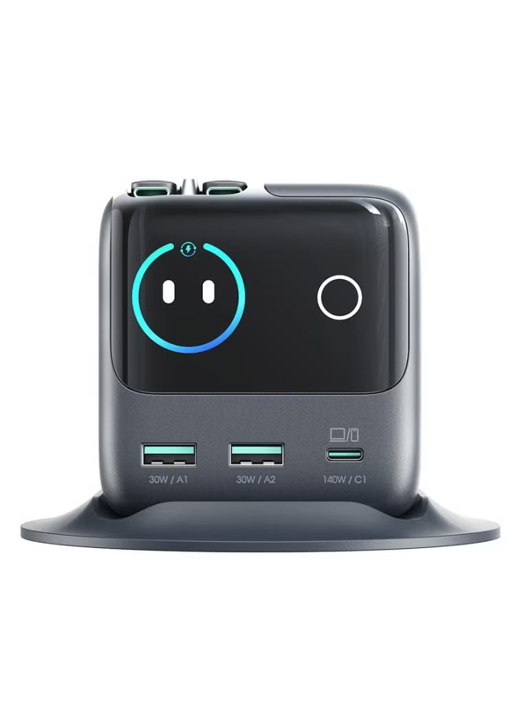 **140W GaN Desktop Charger – 5-Port Hub with Dual USB-C PD Fast Charging**