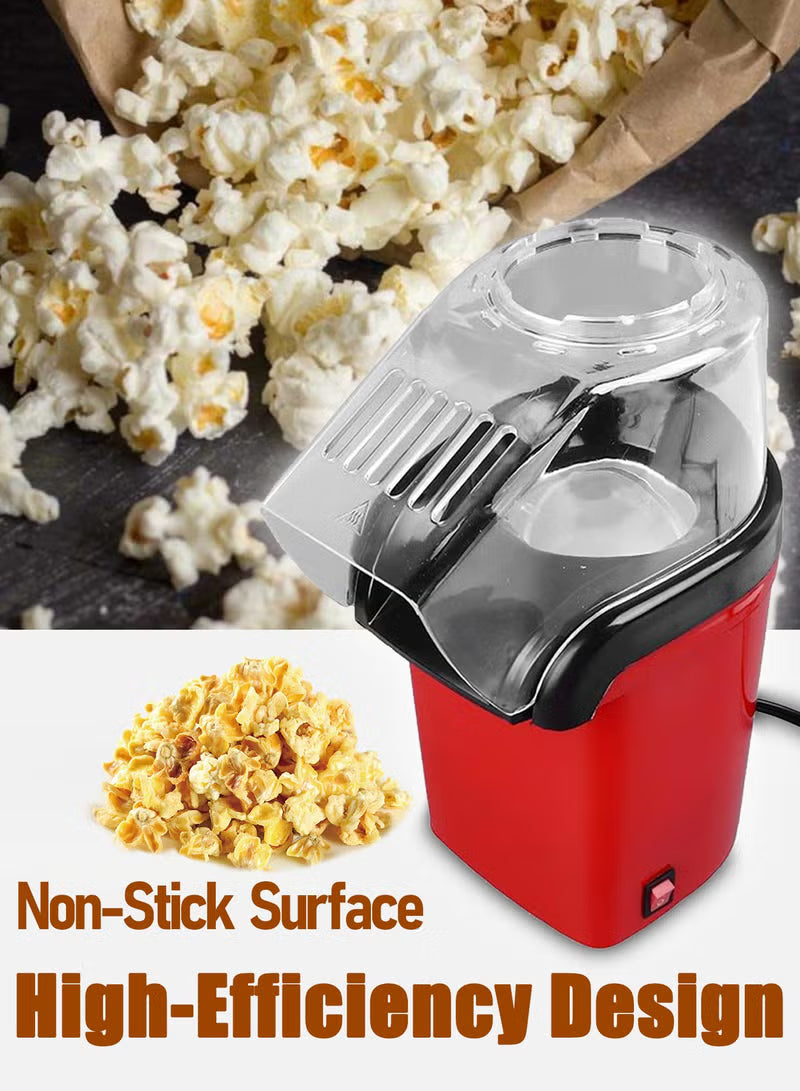 Mini Hot Air Popcorn Maker – Easy-Clean, No-Oil Party Popper (Red)