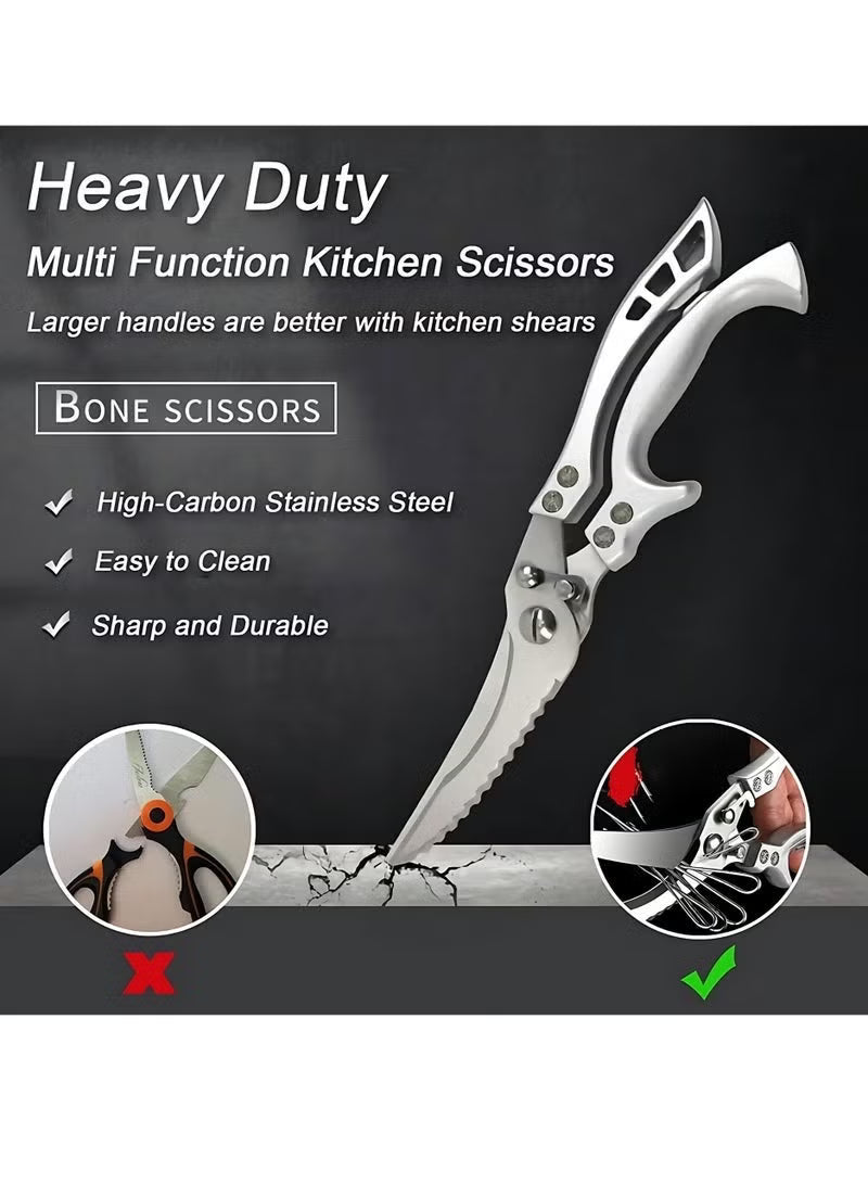 Heavy-Duty Poultry Shears – Stainless Steel Kitchen & Meat Scissors