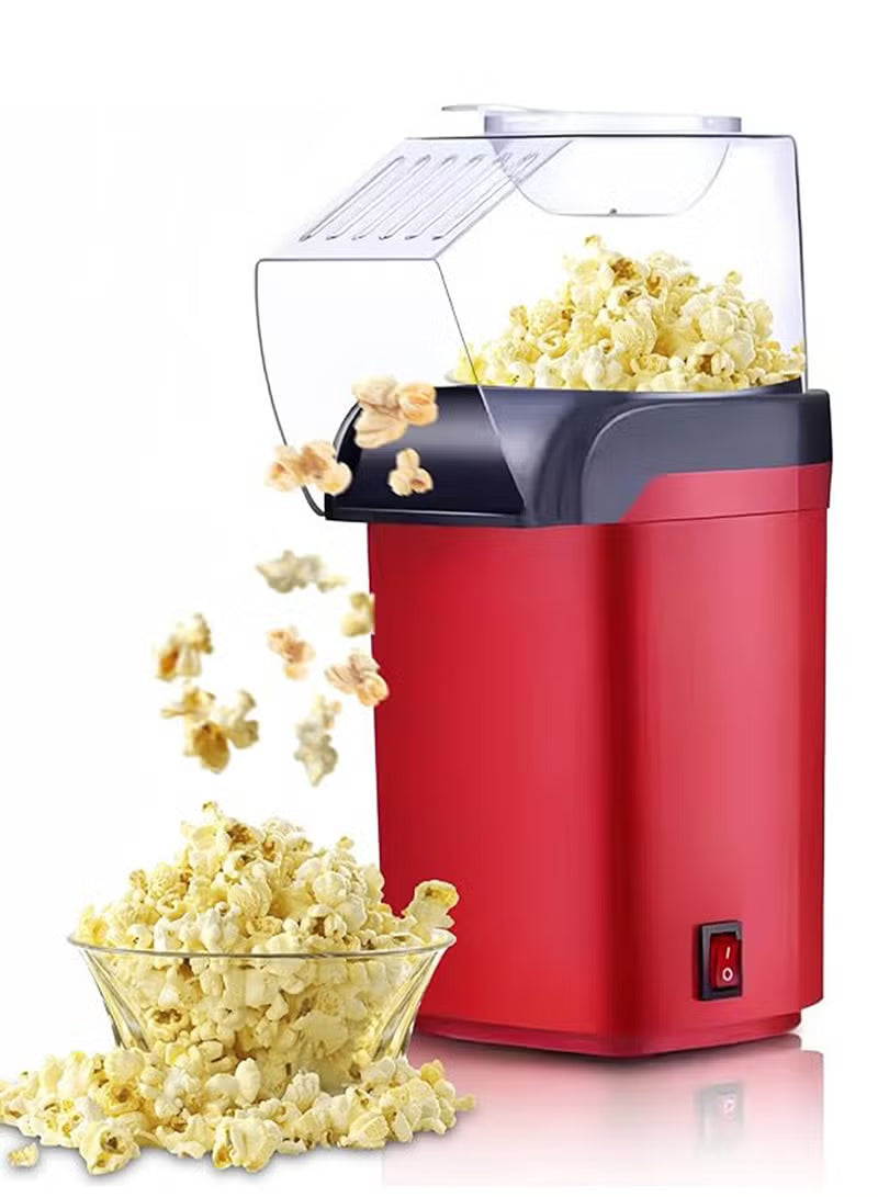 Mini Hot Air Popcorn Maker – Easy-Clean, No-Oil Party Popper (Red)