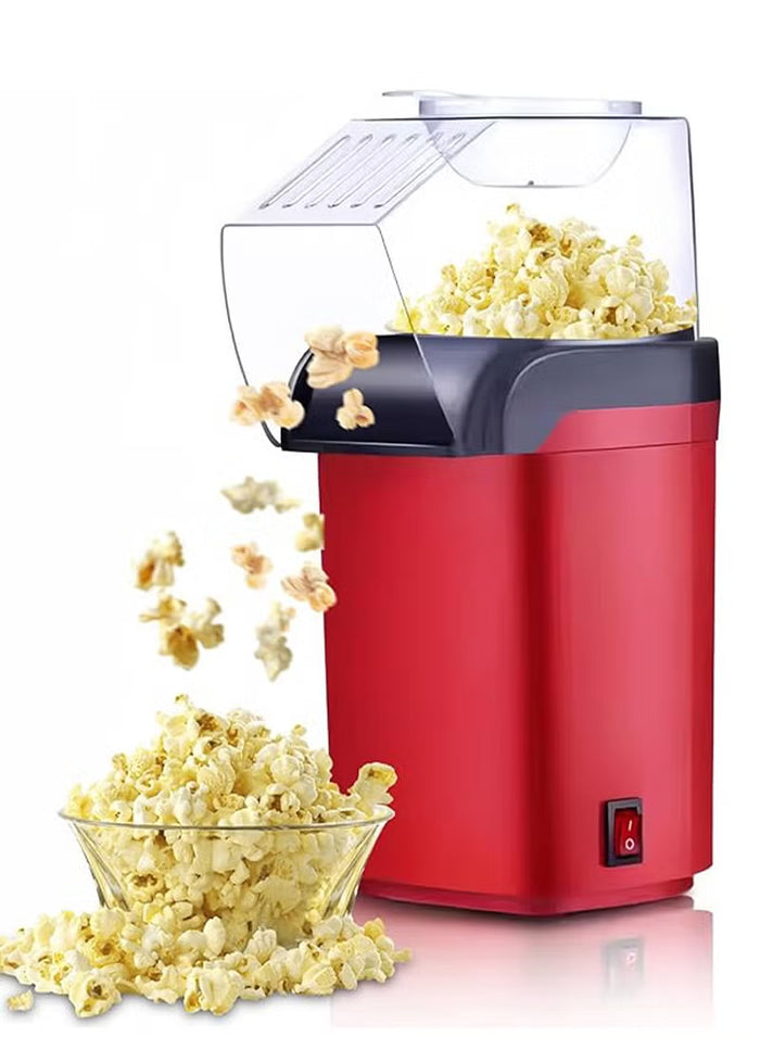 Mini Hot Air Popcorn Maker – Easy-Clean, No-Oil Party Popper (Red)