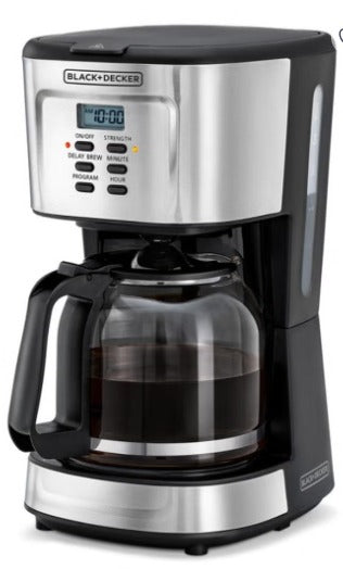 **10-Cup Coffee Maker 1.25L – 750W Drip Machine with Auto Shut-Off**