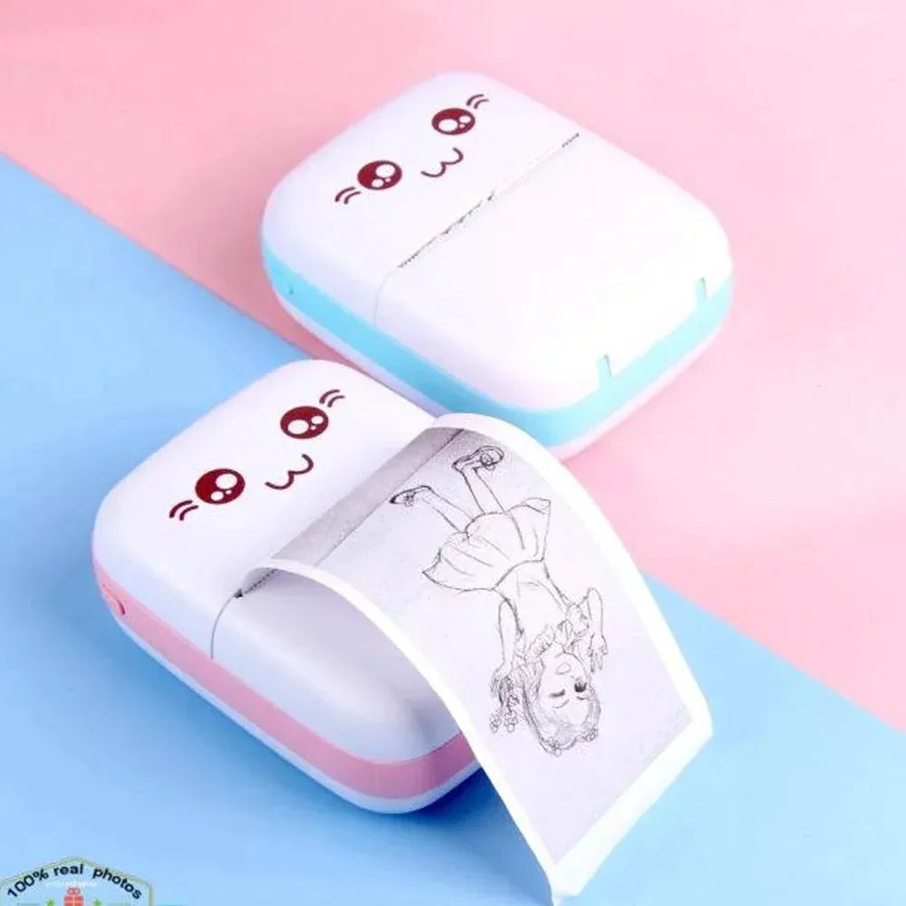 Portable Mini Pocket Printer Bluetooth Thermal – Wireless Photo, Notes, Labels & Sticker Printer for Kids, Students & Office Use