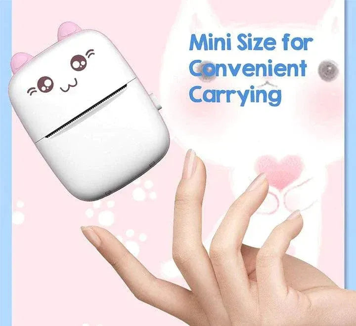 Portable Mini Pocket Printer Bluetooth Thermal – Wireless Photo, Notes, Labels & Sticker Printer for Kids, Students & Office Use