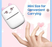 Portable Mini Pocket Printer Bluetooth Thermal – Wireless Photo, Notes, Labels & Sticker Printer for Kids, Students & Office Use