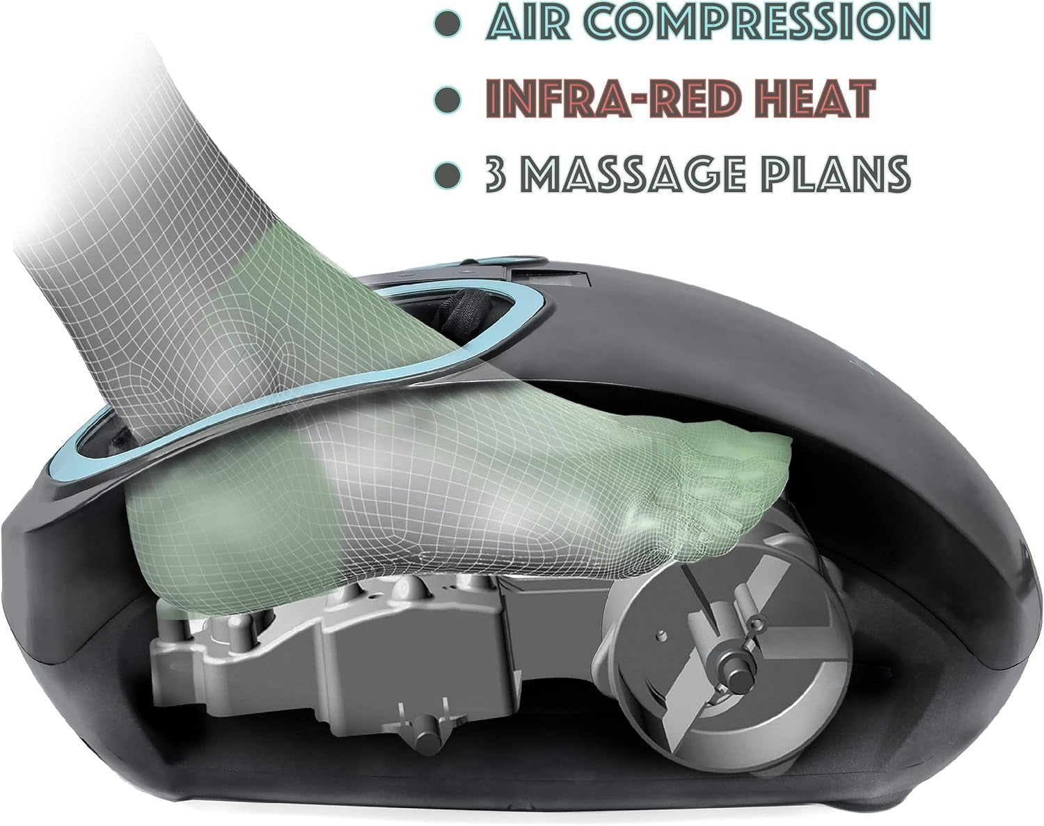 **Heated Foot Massager – Deep Kneading, Air Compression & Heat Therapy**