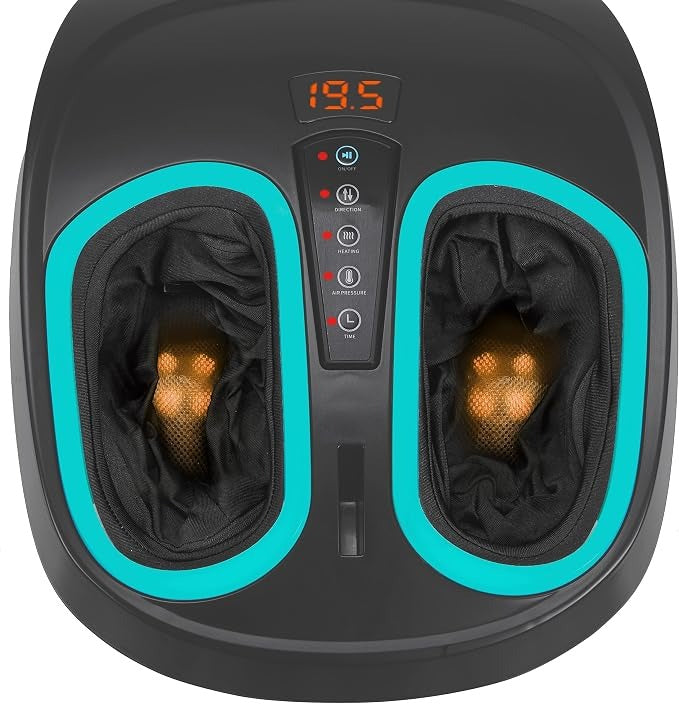 **Heated Foot Massager – Deep Kneading, Air Compression & Heat Therapy**