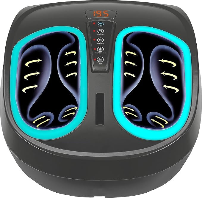 **Heated Foot Massager – Deep Kneading, Air Compression & Heat Therapy**